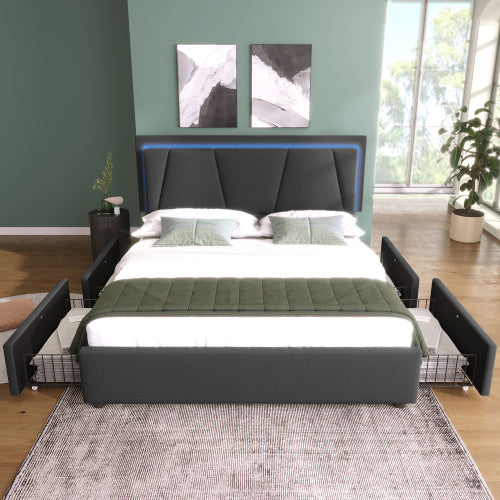 Wooden Storage Bed Bed Frame   Size  160cmx200cm