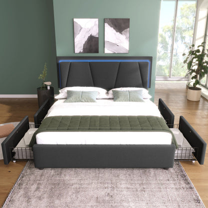 Wooden Storage Bed Bed Frame   Size  160cmx200cm