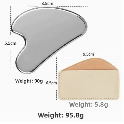 Stainless steel facial gua sha beauty tool