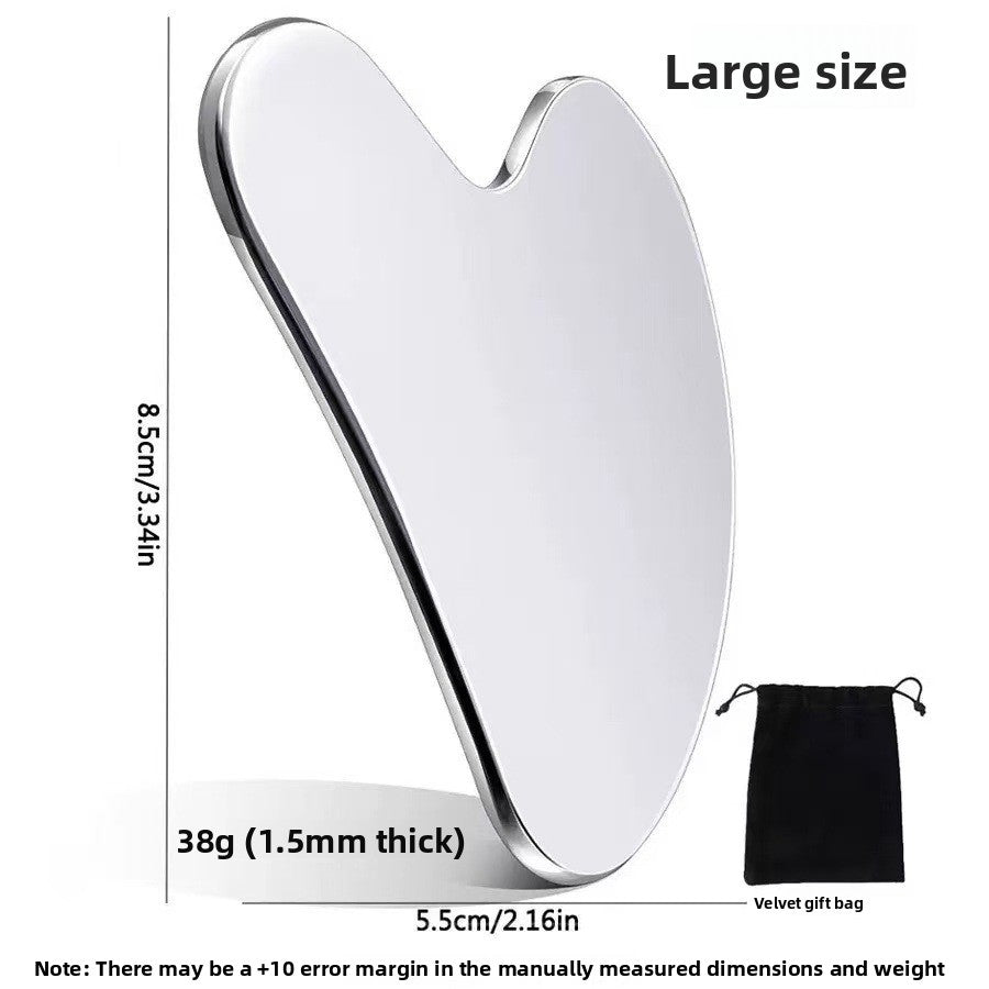 Stainless steel facial gua sha beauty tool