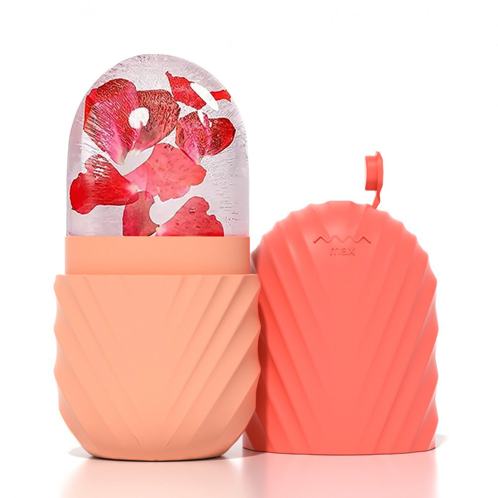 Ice cube mold for reducing swelling and massaging