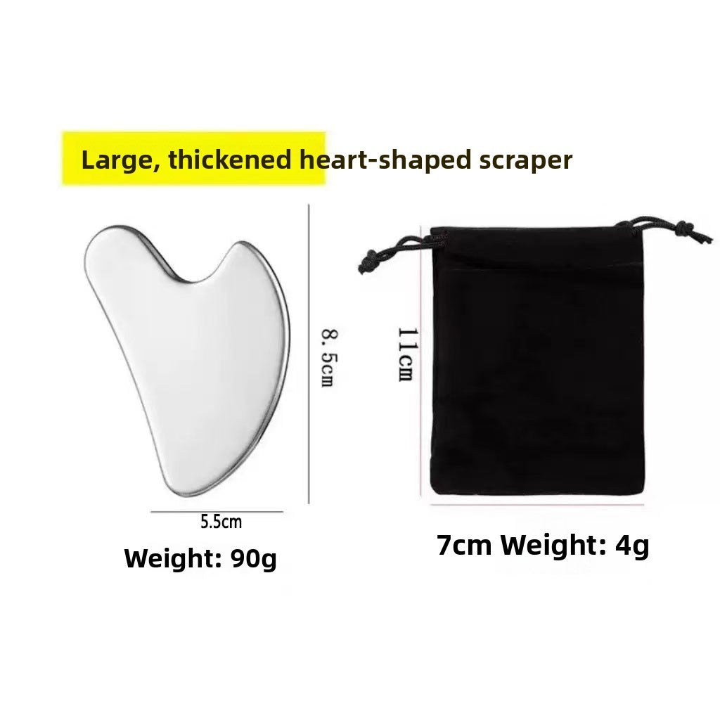 Stainless steel facial gua sha beauty tool