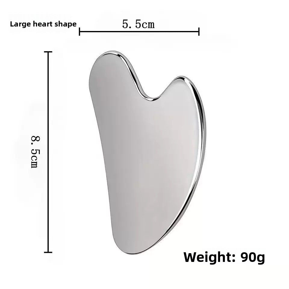 Stainless steel facial gua sha beauty tool