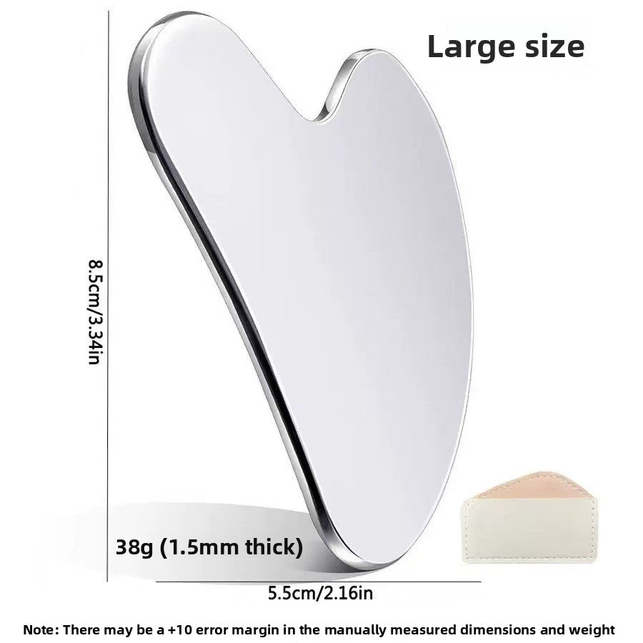 Stainless steel facial gua sha beauty tool
