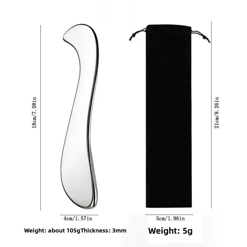 Stainless steel facial gua sha beauty tool