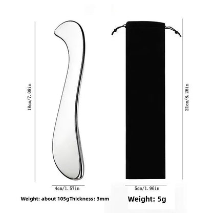 Stainless steel facial gua sha beauty tool