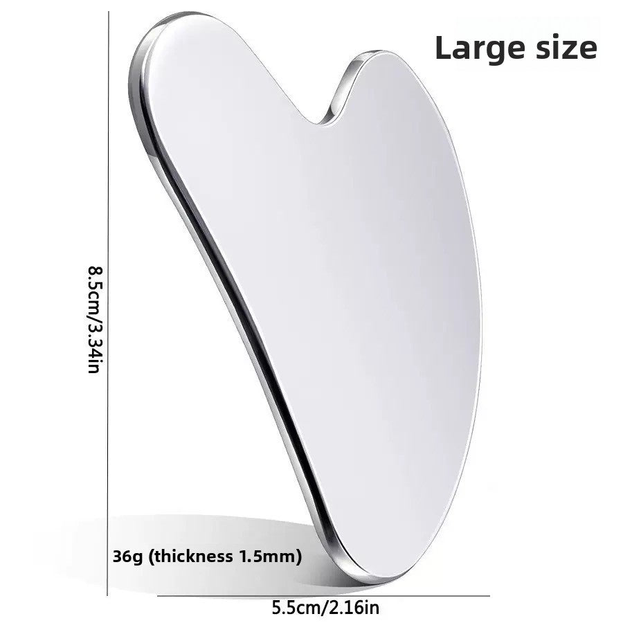 Stainless steel facial gua sha beauty tool
