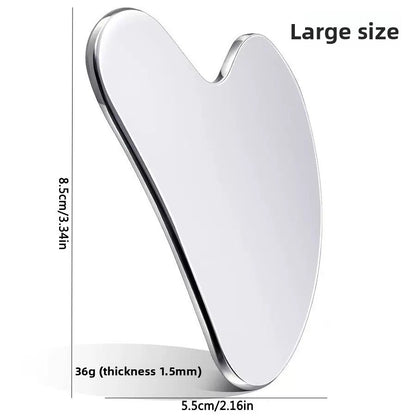 Stainless steel facial gua sha beauty tool