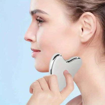 Stainless steel facial gua sha beauty tool