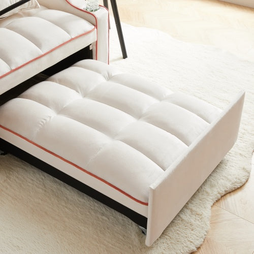 3-in-1 Sofa Bed, Convertible Sleeper Chair Sofa Bed Adjustable Pull Out Sleeper Chair Bed Multi-Pockets Folding Sofa Bed For Living Room Bedroom Small Space