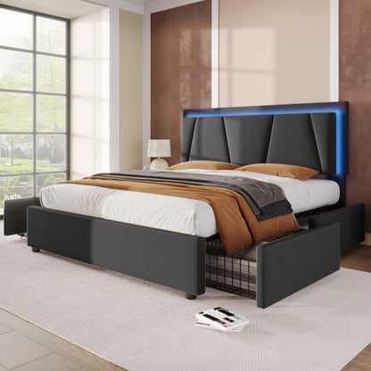 Wooden Storage Bed Bed Frame   Size  160cmx200cm